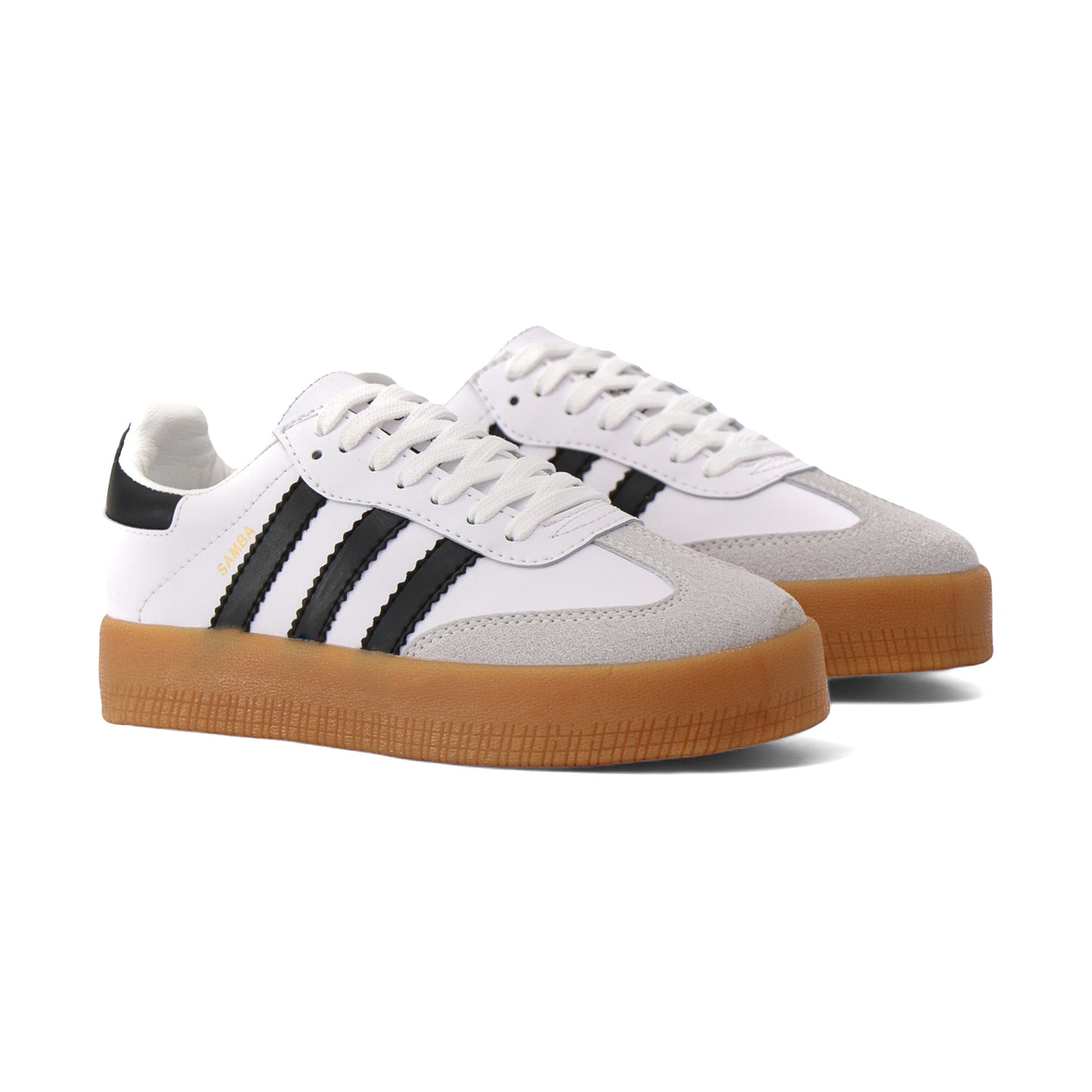 CAJA/ ADIDAS SAMBA SUELA ANCHA B Y V
