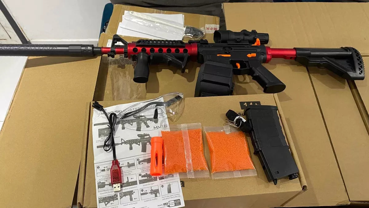 Rifle Hidrogel M416 + Silenciador + Bolas H