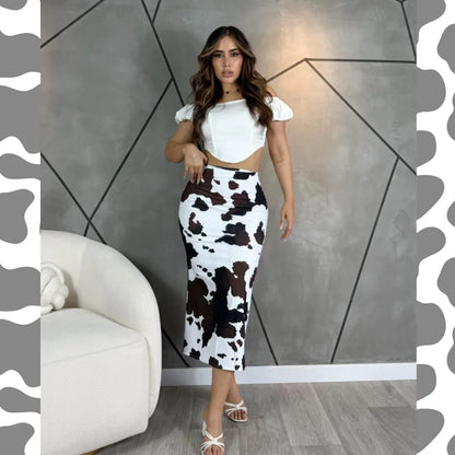 Nueva Falda Cow Print