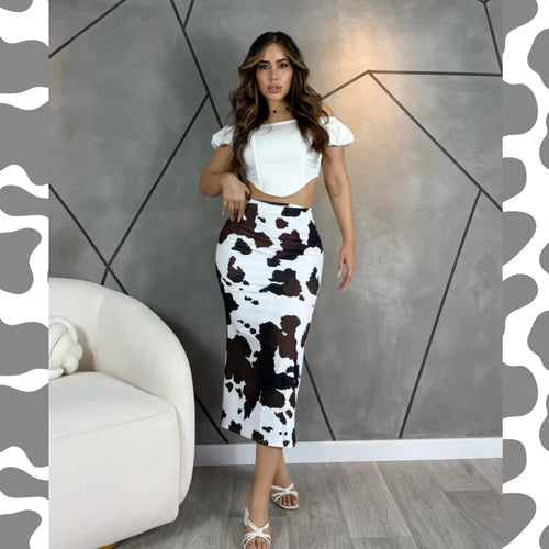 Nueva Falda Cow Print