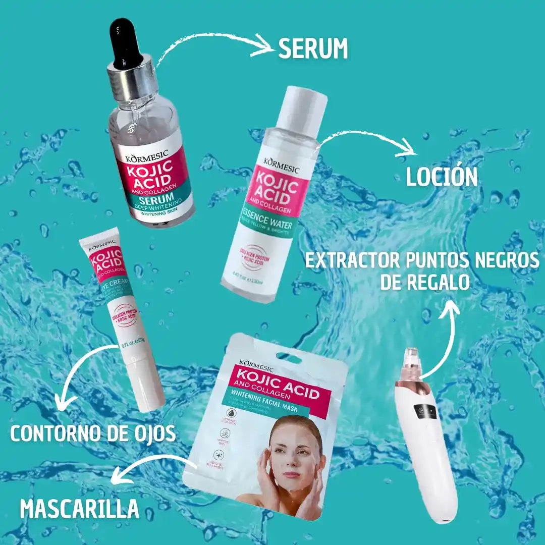 NUEVO KIT ACLARADOR ACIDO KOJICO + REGALO