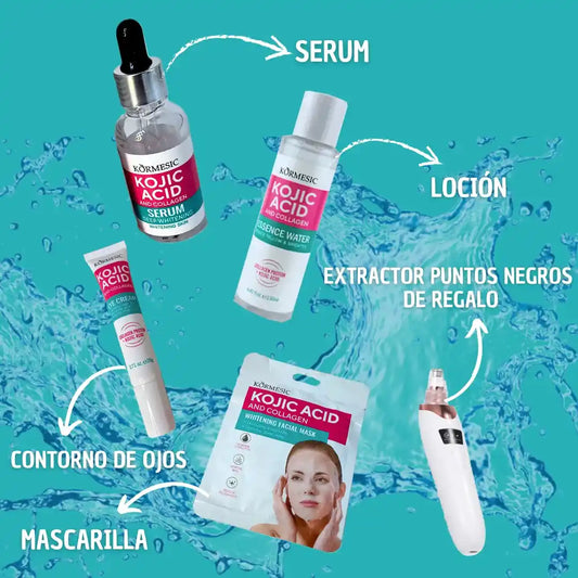 NUEVO KIT ACLARADOR ACIDO KOJICO + REGALO
