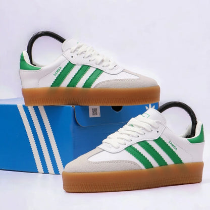 CAJA/ ADIDAS SAMBA SUELA ANCHA B Y V